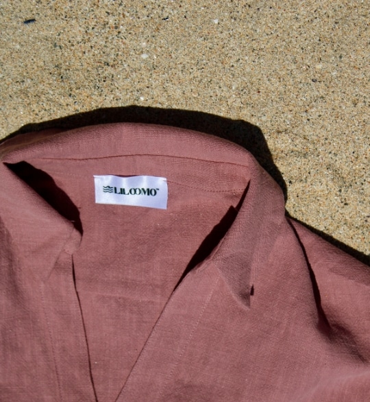 Chemise Oversize Courte – Rose (100% Lin) – Image 6