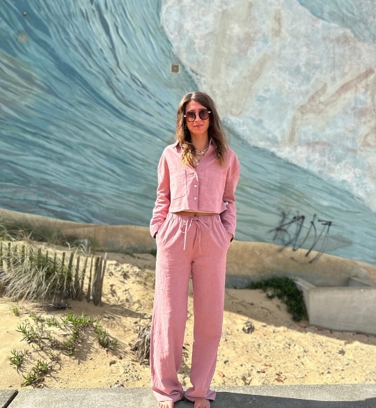 pantalon rose liloomo lin