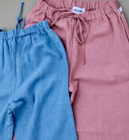 Pantalon Liloomo – Bleu (100% Lin) – Image 2
