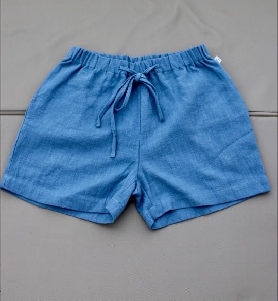 Short Liloomo – Bleu (100% Lin) – Image 4