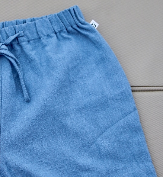 Short Liloomo – Bleu (100% Lin) – Image 2