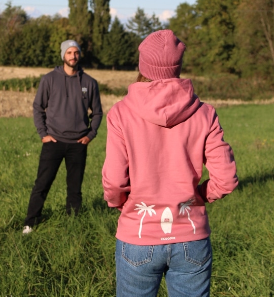 Sweat à capuche unisexe – Vieux Rose